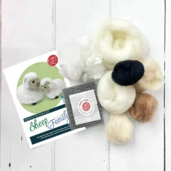 The Crafty Kit Co. Sheep Family Needle Felting Kit- Easter|Crafts
