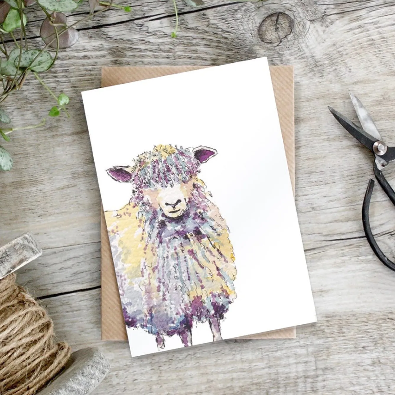 Toasted Crumpet Sheep Greetings Card- Greeting Cards