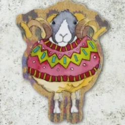 Emma Ball Sheep in Sweaters Die Cut Coaster- Coasters