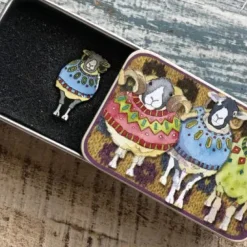 Emma Ball Sheep in Sweaters Enamel Pin in a Tin- Crafts