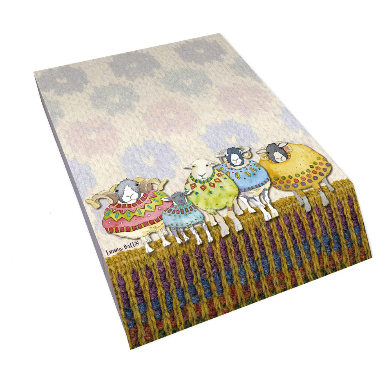 Emma Ball Sheep in Sweaters Slant Pad- Stationery
