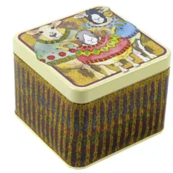 Emma Ball Sheep in Sweaters Small Square Tin- Storage