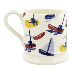 Emma Bridgewater Shoreline Scattered Boats 1/2 Pint Mug- Seaside