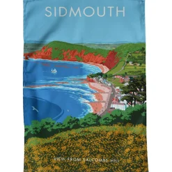 Town Towels Sidmouth - View from Salcombe Hill Tea Towel- Tea|Tea Towels
