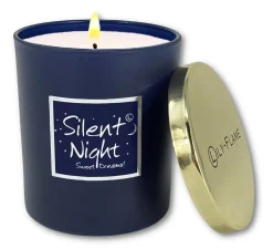 Lily-Flame Silent Night Gold Top Glass Jar Scented Candle- Christmas|Seasonal Decor