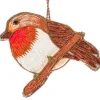 St. Nicolas Silk Thread Robin Decoration- Royal|Christmas Decorations