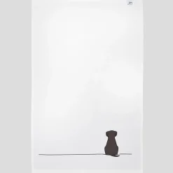 Jin Designs Sitting Dog Tea Towel- Tea|Tea