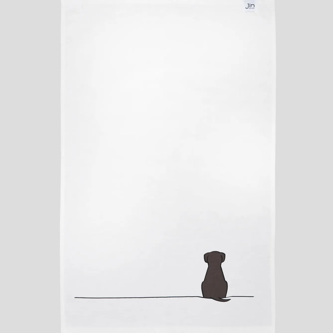 Jin Designs Sitting Dog Tea Towel- Tea|Tea