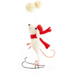 Sew Heart Felt Skater Mouse Felt Christmas Decoration- Christmas Decorations|Seasonal Decor
