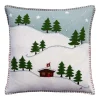 Jan Constantine Ski Cabin Pillow - Duck Egg Blue- Seasonal Decor|Pillows & Throws