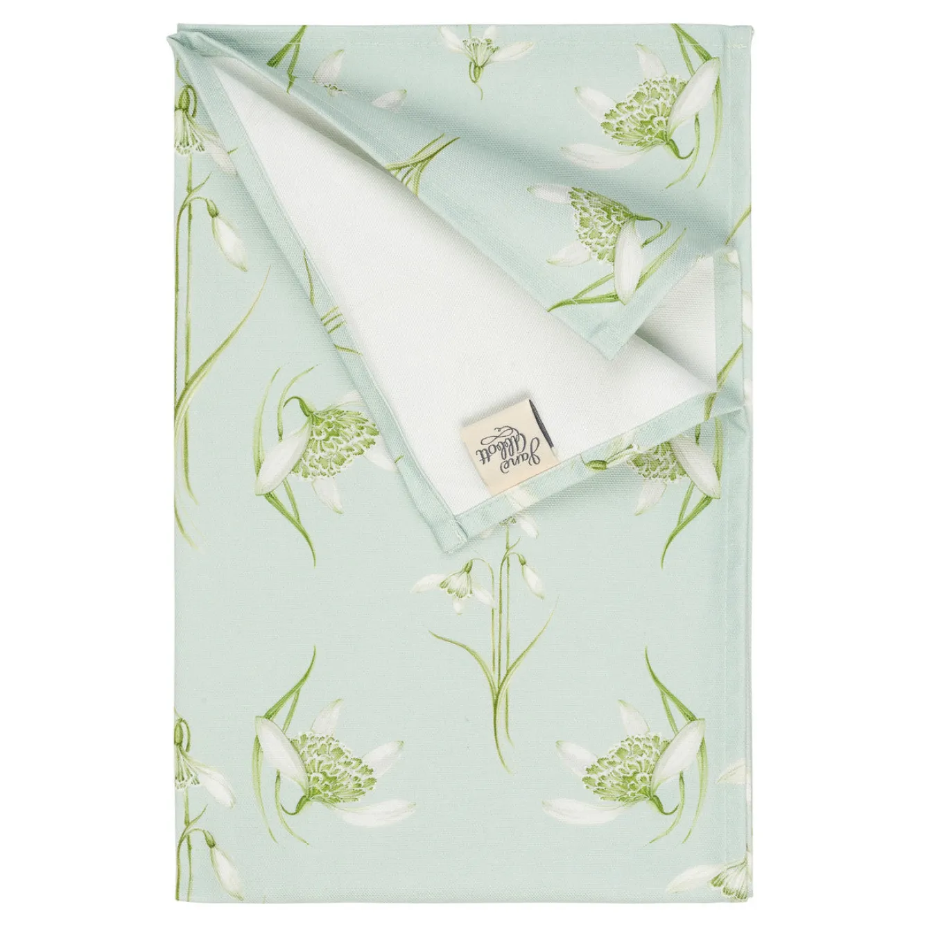 Jane Abbott Designs Snowdrop CottonTea Towel- Tea|Tea