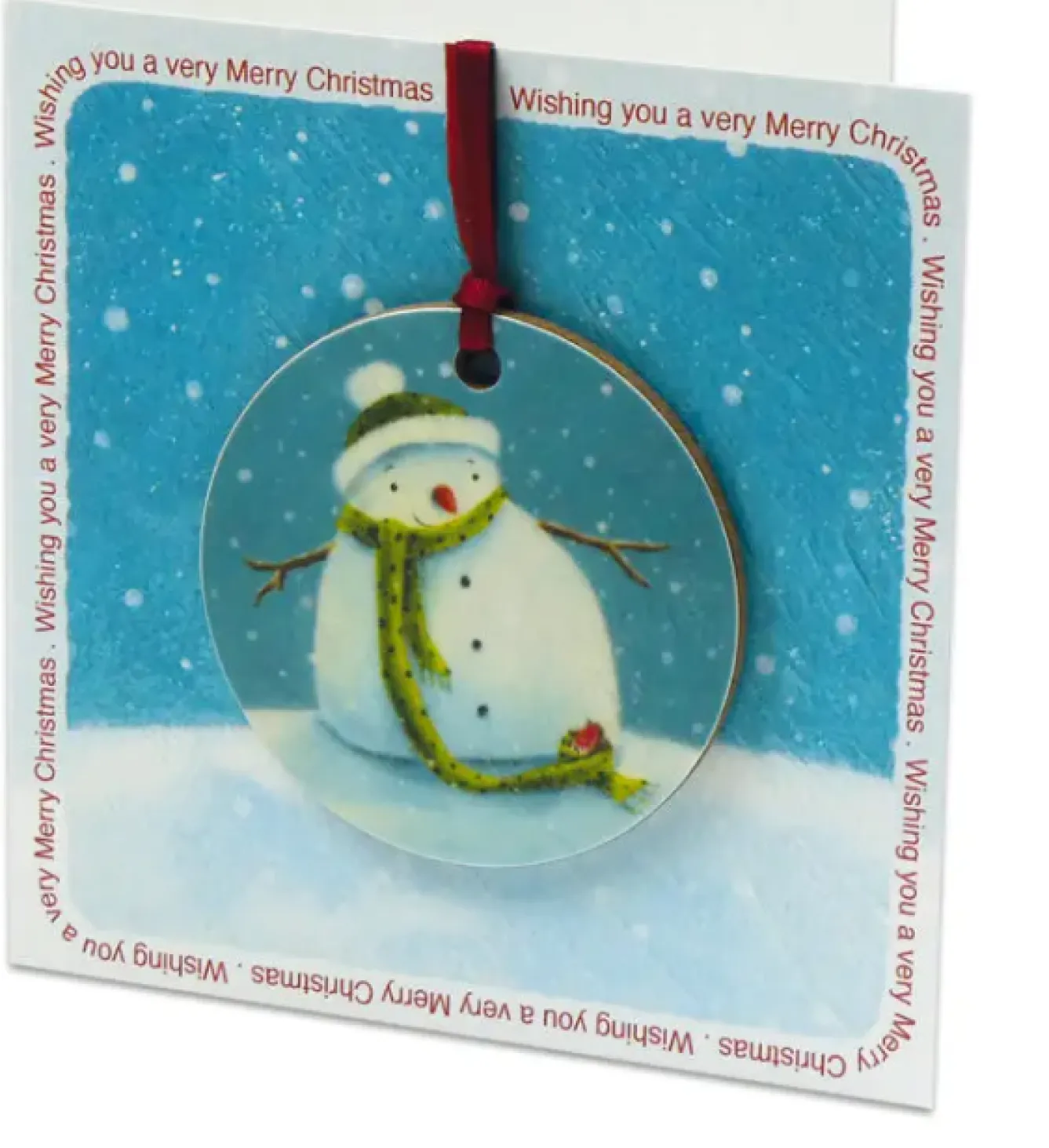 Emma Ball Snowman Melamine Bauble Card- Christmas Decorations|Christmas Cards