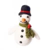 Amica Felt Snowman with Holly Scarf Felt Decoration- Christmas Decorations|Christmas