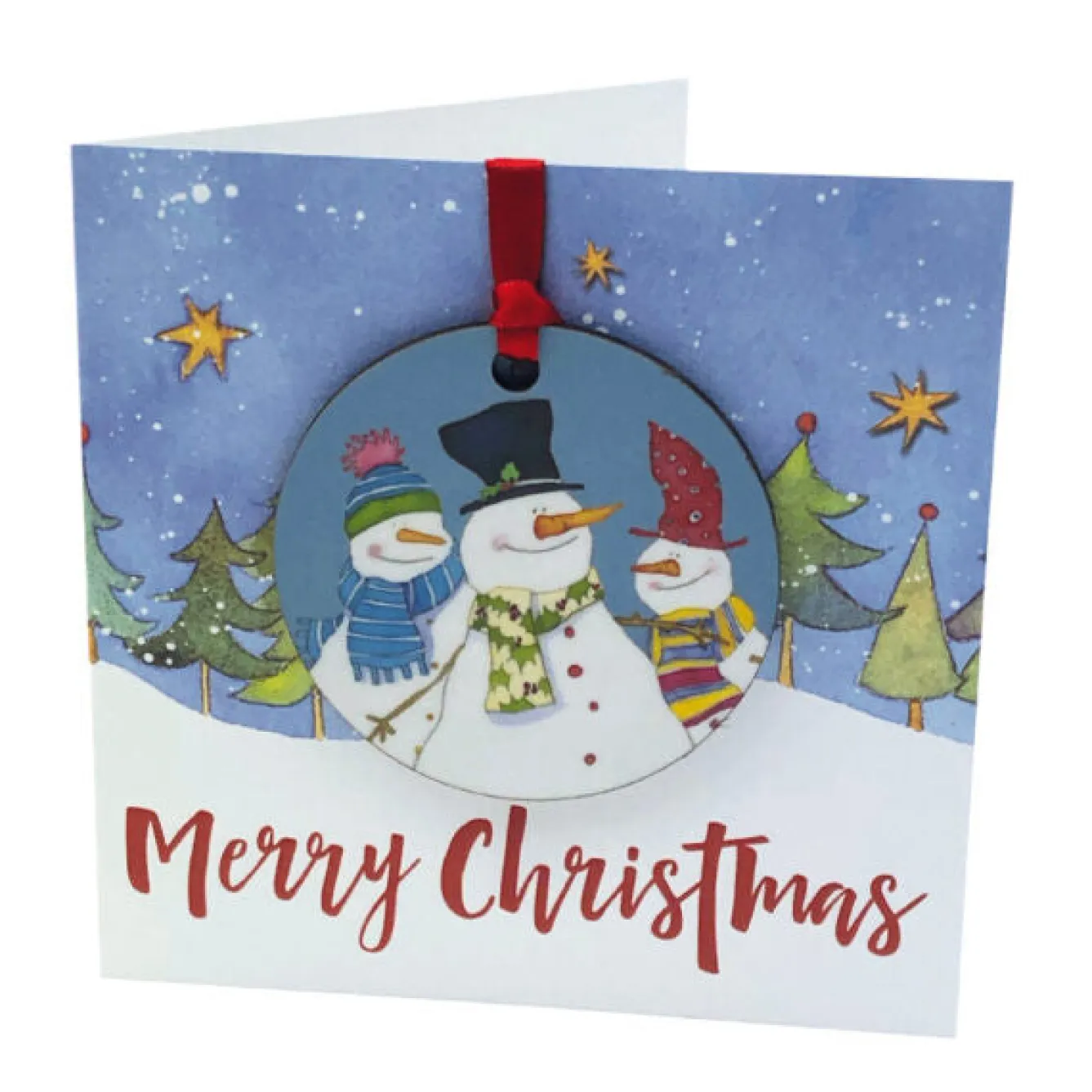 Emma Ball Snowmen Melamine Bauble Card- Christmas Decorations|Christmas Cards