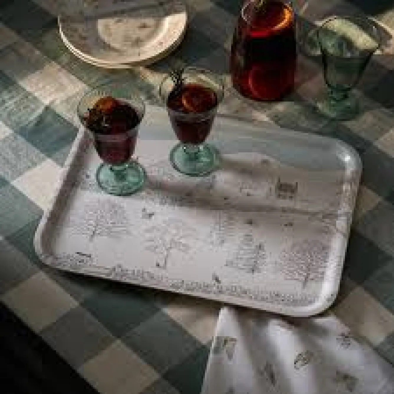 Sophie Allport Snowy Cottage Large Tray- Trays
