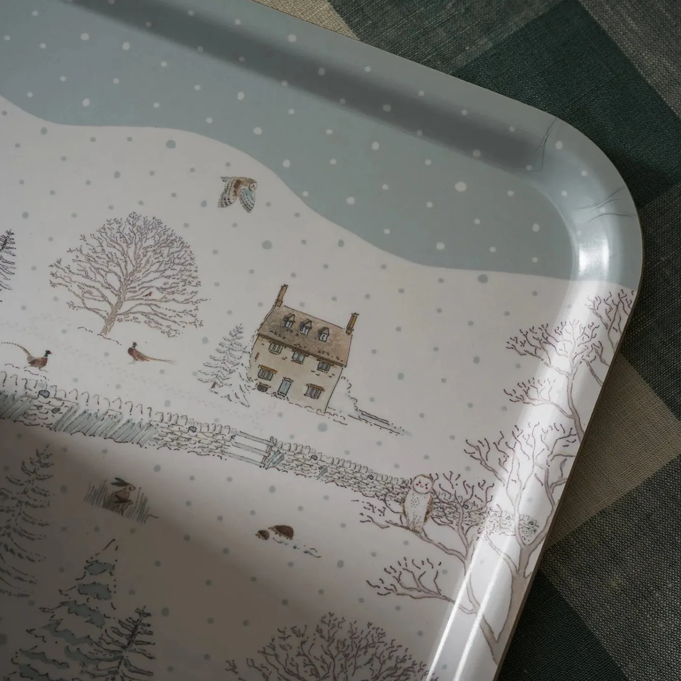 Sophie Allport Snowy Cottage Large Tray- Trays
