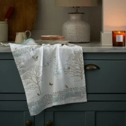 Sophie Allport Snowy Cottage Scene Tea Towel- Seasonal Decor