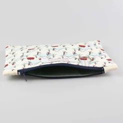 Poppy Treffry Snowy Mountain Flat Zip Purse with Keyring- Storage|Key Chains
