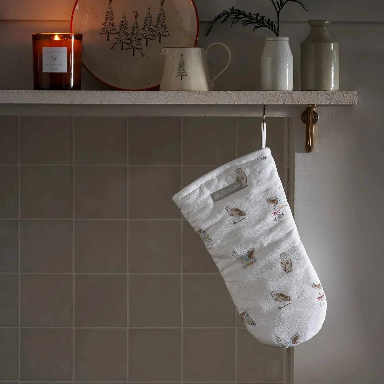 Sophie Allport Snowy Owls Oven Mitt- Oven Gloves/Mitts