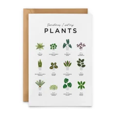 Everlong Print Co. Sometimes I Wet my Plants Card- Greeting Cards