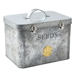 Burgon & Ball Sophie Conran Galvanized Seed Tin- Flowers & Fruits