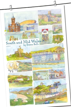Emma Ball South and Mid-Wales by Tea Towel- Tea|Tea Towels