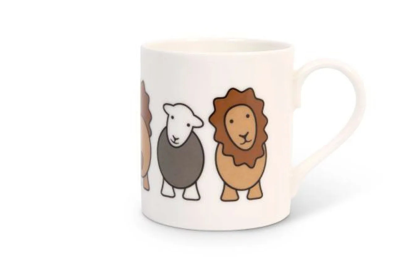 The Herdy Company Special Edition Lion and Lamb Mug- Tea|Bright Colors
