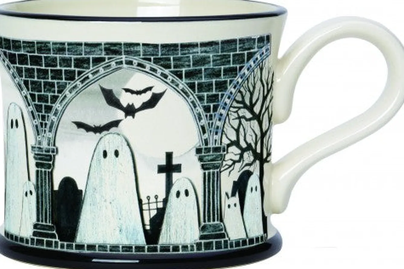 Moorland Pottery Spooky Ghosts Mug by- Halloween
