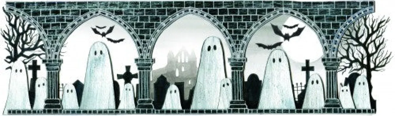 Moorland Pottery Spooky Ghosts Mug by- Halloween