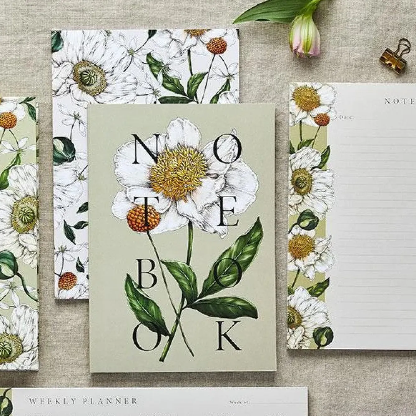 Catherine Lewis Spring Blossom - Set of 2 A5 Notebooks- Stationery
