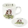 Wrendale Designs Sprouts Fine Bone China Mug & Coaster Set- Pets|Pets