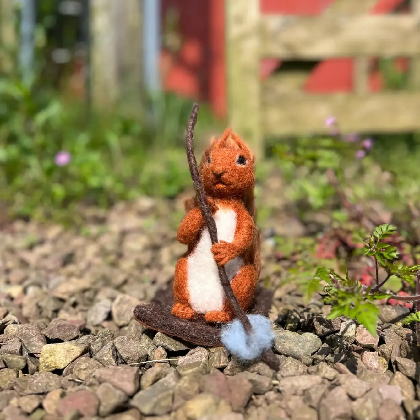 The Crafty Kit Co. Squirrel Nutkin Needle Felting Craft Kit- Easter|Crafts