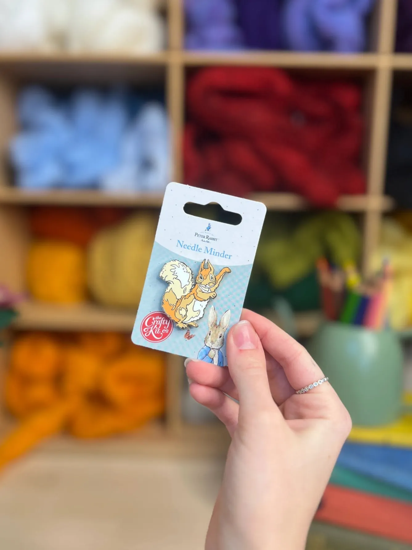 The Crafty Kit Co. Squirrel Nutkin Needle Minder- Easter|Crafts