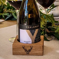 Selbrae Stag Prince Oak Wine Bottle Coaster- Father's Day|Tea