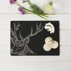 Selbrae Stag Slate Cheese Board- Father's Day|Serving Plates & Boards