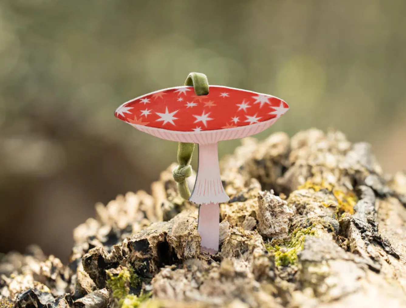 Dapple & Dot Starry Mushroom Wooden Decorations- Christmas