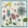 Emma Ball Stitched Birdies With Sympathy Greetings Card- Greeting Cards