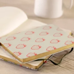 Sophie Allport Strawberries B6 Fabric Notebook- Stationery
