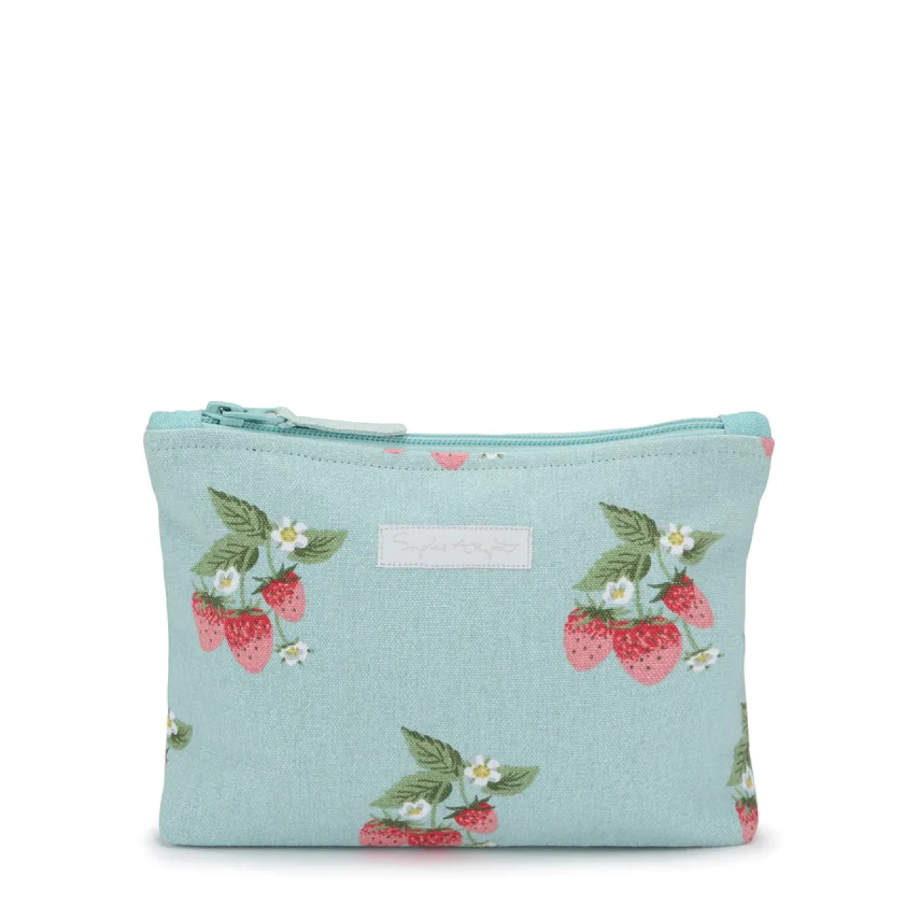 Sophie Allport Strawberries Blue Makeup Bag- Bags