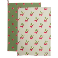 Sophie Allport Strawberries Set of 2 Tea Towels by- Tea|Tea
