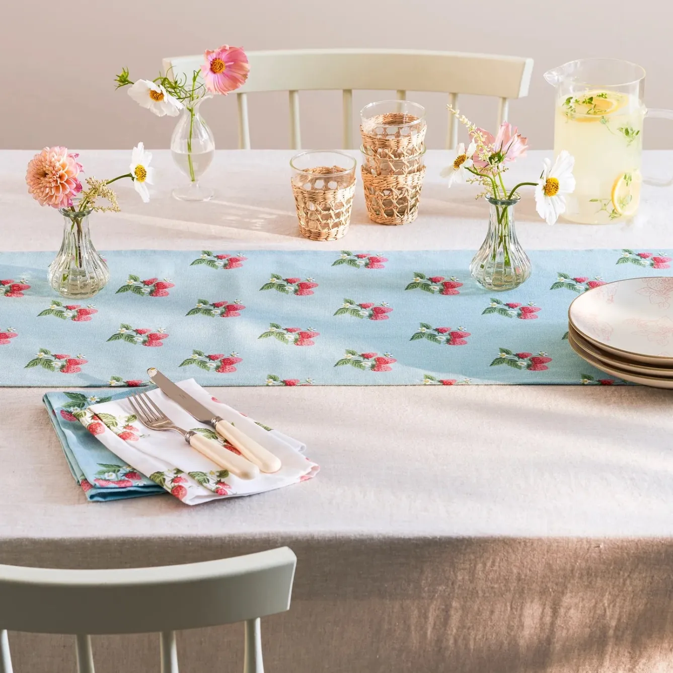 Sophie Allport Strawberries Table Runner- Table Runners