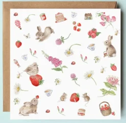 West Country Designs Strawberry Fields Art Card- Greeting Cards