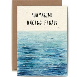 Bewilderbeest Submarine Racing Finals  Greetings Card- Greeting Cards