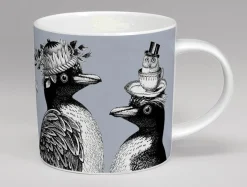 Repeat Repeat Sunday Best Penguins Bone China Mug - Grey- Animals|Animals