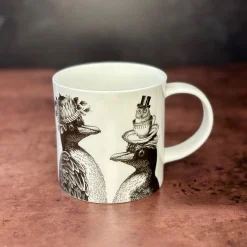 Repeat Repeat Sunday Best Penguins Bone China Mug - White- Animals|Animals