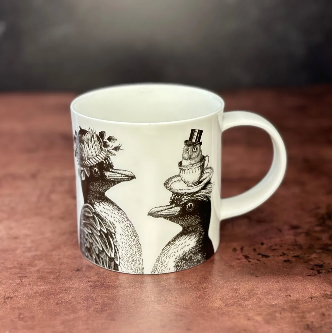 Repeat Repeat Sunday Best Penguins Bone China Mug - White- Animals|Animals