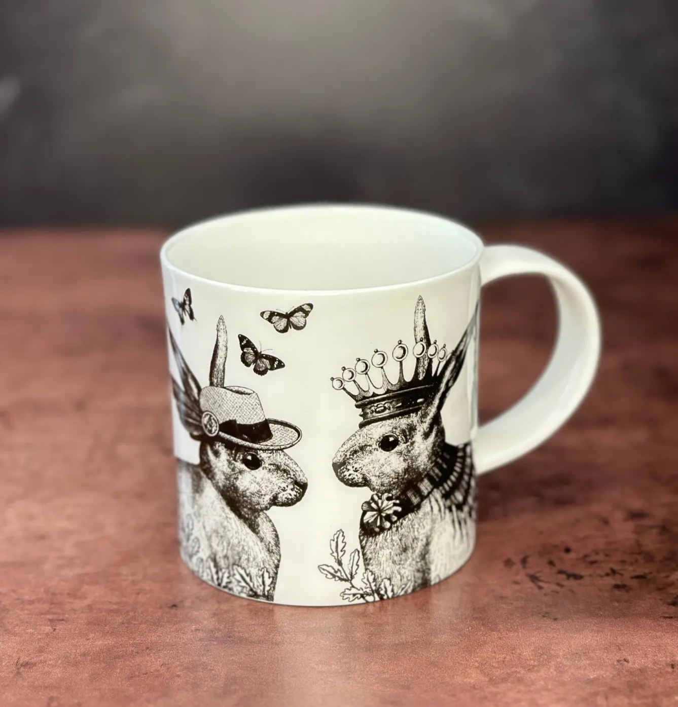 Repeat Repeat Sunday Best Rabbit Bone China Mug - White- Animals|Animals