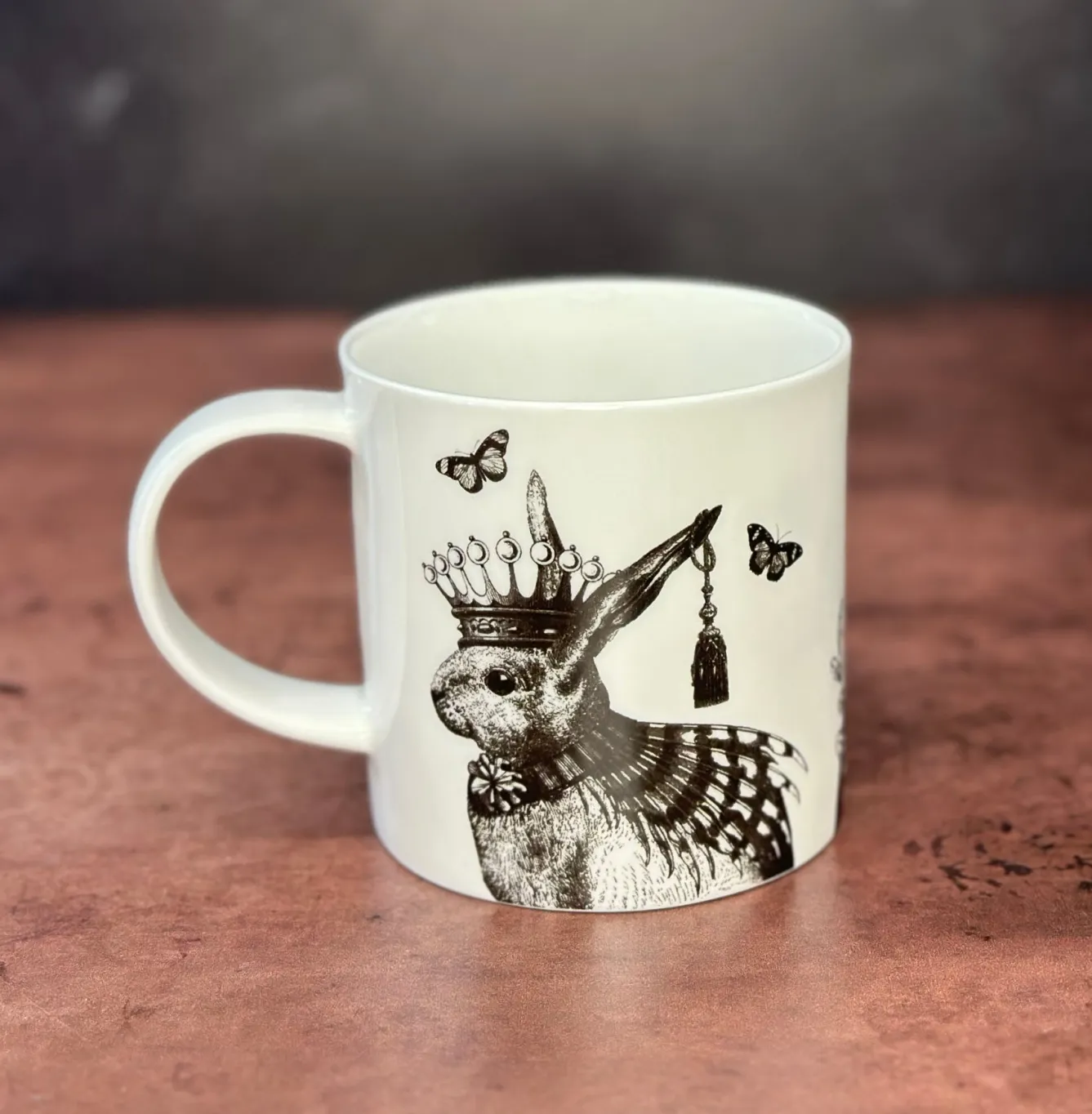 Repeat Repeat Sunday Best Rabbit Bone China Mug - White- Animals|Animals