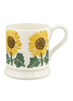 Emma Bridgewater Sunflower Hand-Stamped 1/2 Pint Mug- Flowers & Garden