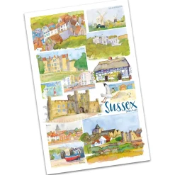 Emma Ball Sussex by Tea Towel- Tea|Tea Towels